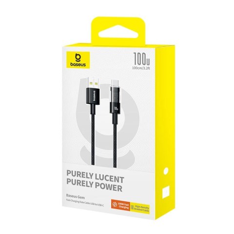 Kabel Baseus Gem USB-USB C 100W 1m (czarny) Kabel Baseus Gem USB-USB C 100W 1m (czarny)