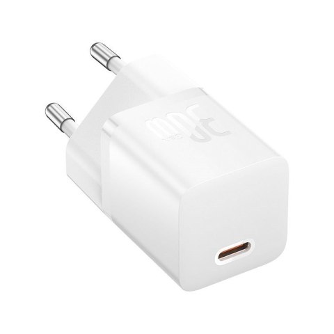 Ładowarka Baseus GaN5 mini 1C 30W EU+kabel USB-C (moon white) Ładowarka Baseus GaN5 mini 1C 30W EU+kabel USB-C (moon white)