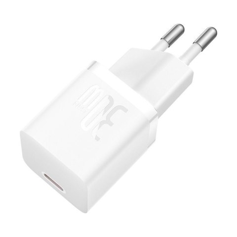 Ładowarka Baseus GaN5 mini 1C 30W EU+kabel USB-C (moon white) Ładowarka Baseus GaN5 mini 1C 30W EU+kabel USB-C (moon white)
