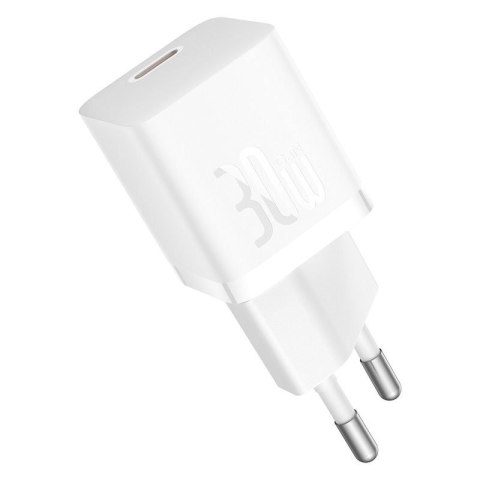 Ładowarka Baseus GaN5 mini 1C 30W EU+kabel USB-C (moon white) Ładowarka Baseus GaN5 mini 1C 30W EU+kabel USB-C (moon white)