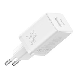 Ładowarka sieciowa Baseus Cube C+U 30W EU (moon white)