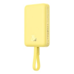 Powerbank Baseus Magnetic Mini Air Wireless 10000mAh 20W+kabel USB C-USB C (żółty)