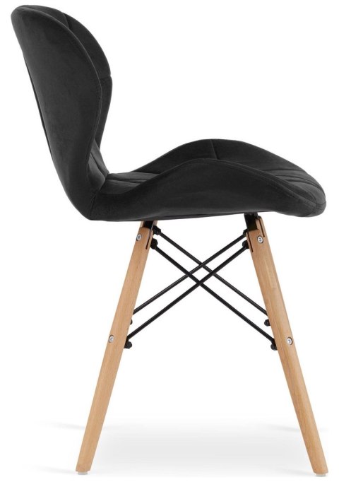 Krzesło tapicerowane VASTO BLACK VELVET Krzesło tapicerowane VASTO BLACK VELVET