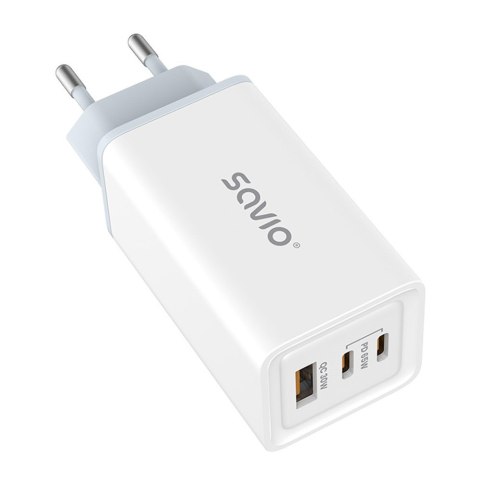 SAVIO ŁADOWARKA SIECIOWA GAN 65W BIAŁA LA-07 SAVIO ŁADOWARKA SIECIOWA GAN 65W BIAŁA LA-07