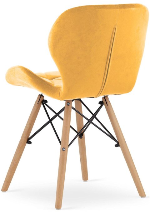 Krzesło tapicerowane VASTO MUSTARD VELVET Krzesło tapicerowane VASTO MUSTARD VELVET
