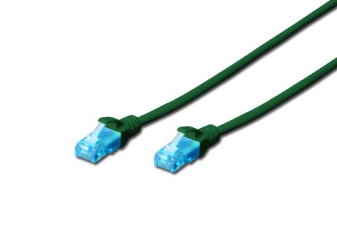 Patchcord DIGITUS UTP kat. 5e 0,25m PVC zielony Patchcord DIGITUS UTP kat. 5e 0,25m PVC zielony