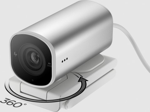 Kamera internetowa HP 960 4K Streaming Webcam USB srebrna 695J6AA Kamera internetowa HP 960 4K Streaming Webcam USB srebrna 695J6AA