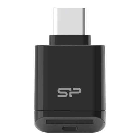Czytnik kart pamięci Silicon Power USB-C 3.2 Gen 1 microSD czarny Czytnik kart pamięci Silicon Power USB-C 3.2 Gen 1 microSD czarny