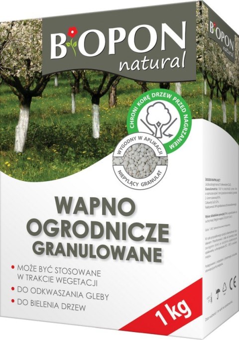 WAPNO - OGRODNICZE DO BIELENIA I ODKWASZANIA GLEBY, 1 KG WAPNO - OGRODNICZE DO BIELENIA I ODKWASZANIA GLEBY, 1 KG