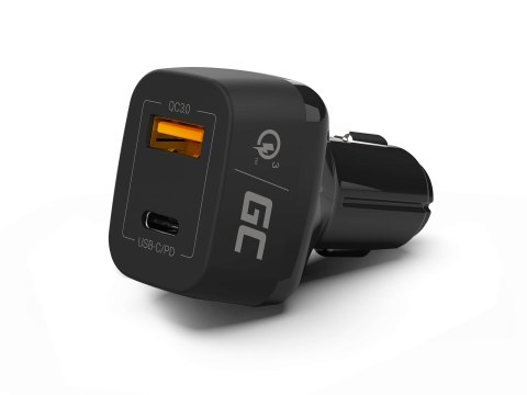 GREEN CELL ŁADOWARKA SAMOCHODOWA USB-C 30W PD + USB GREEN CELL ŁADOWARKA SAMOCHODOWA USB-C 30W PD + USB