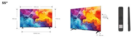 Telewizor TCL 55P655 55" 4K Ultra HD Google TV Dolby Atmos DVB-T2 Tytan Telewizor TCL 55P655 55" 4K Ultra HD Google TV Dolby Atmos DVB-T2 Tytan