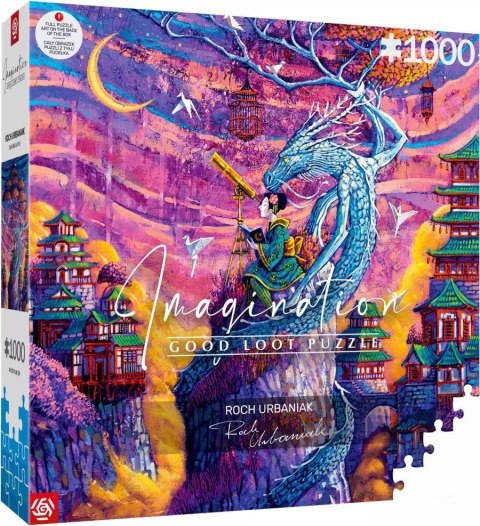 Puzzle Good Loot Imagination Puzzle: Roch Urbaniak Sakura i Ryu 1000 elementów Puzzle Good Loot Imagination Puzzle: Roch Urbaniak Sakura i Ryu 1000 elementów