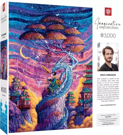 Puzzle Good Loot Imagination Puzzle: Roch Urbaniak Sakura i Ryu 1000 elementów Puzzle Good Loot Imagination Puzzle: Roch Urbaniak Sakura i Ryu 1000 elementów