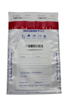 SAFEMONEYBAG Koperty bezpiecznie depozytowe biała B4 260x370+35 100 szt