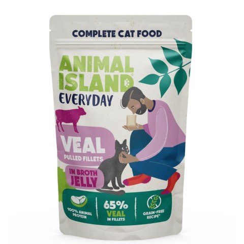 Animal Island NEW JELLY EVERYDAY 4-PACK SASZETKA 4X85g dróg z wątróbką, cielęcina Animal Island NEW JELLY EVERYDAY 4-PACK SASZETKA 4X85g dróg z wątróbką, cielęcina