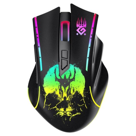 Mysz bezprzewodowa Defender KRONOS GM-695 optyczna 1600dpi czarna RGB AKUMULATOR 6 przycisków Gaming Mysz bezprzewodowa Defender KRONOS GM-695 optyczna 1600dpi czarna RGB AKUMULATOR 6 przycisków Gaming