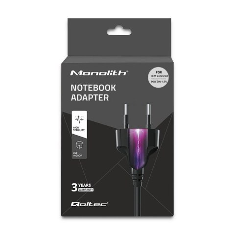 Zasilacz Qoltec 50093.90W do notebooka IBM, Lenovo (20 V; 4,5 A; 90W; 7.9 mm x 5.5 mm) Zasilacz Qoltec 50093.90W do notebooka IBM, Lenovo (20 V; 4,5 A; 90W; 7.9 mm x 5.5 mm)