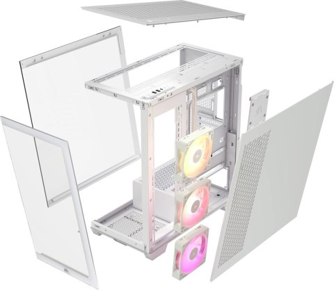 ICUE LINK 3500X RGB Tempered Glass Mid-Tower, White ICUE LINK 3500X RGB Tempered Glass Mid-Tower, White