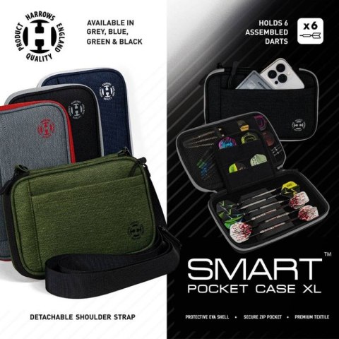 Pokrowiec na rzutki Harrows Smart Case 6 XL SmartcaseXL green/black Pokrowiec na rzutki Harrows Smart Case 6 XL SmartcaseXL green/black