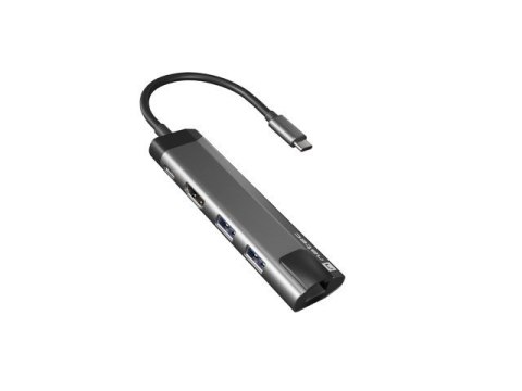 NATEC MULTIPORT FOWLER GO USB-C -> HUB USB 3.0 X2, HDMI 4K, USB-C PD, RJ45 NMP-1985 NATEC MULTIPORT FOWLER GO USB-C -> HUB USB 3.0 X2, HDMI 4K, USB-C PD, RJ45 NMP-1985