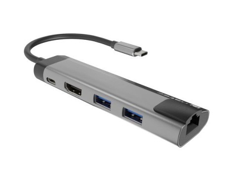 NATEC MULTIPORT FOWLER GO USB-C -> HUB USB 3.0 X2, HDMI 4K, USB-C PD, RJ45 NMP-1985 NATEC MULTIPORT FOWLER GO USB-C -> HUB USB 3.0 X2, HDMI 4K, USB-C PD, RJ45 NMP-1985