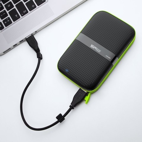 Dysk zewnętrzny HDD Silicon Power Armor A60 (5TB; 2.5"; USB 3.2; 5400 obr/min; Green-Black; SP050TBPHDA60S3K) Dysk zewnętrzny HDD Silicon Power Armor A60 (5TB; 2.5"; USB 3.2; 5400 obr/min; Green-Black; SP050TBPHDA60S3K)