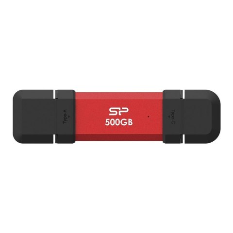 Dysk zewnętrzny SSD Silicon Power DS72 500GB USB-A USB-C 1050/850 MB/s Czerwony Dysk zewnętrzny SSD Silicon Power DS72 500GB USB-A USB-C 1050/850 MB/s Czerwony