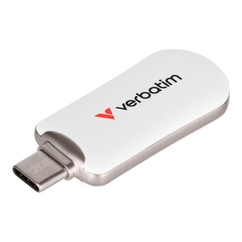 Pendrive Verbatim Plectra 128GB USB-C 3.0 White Pendrive Verbatim Plectra 128GB USB-C 3.0 White