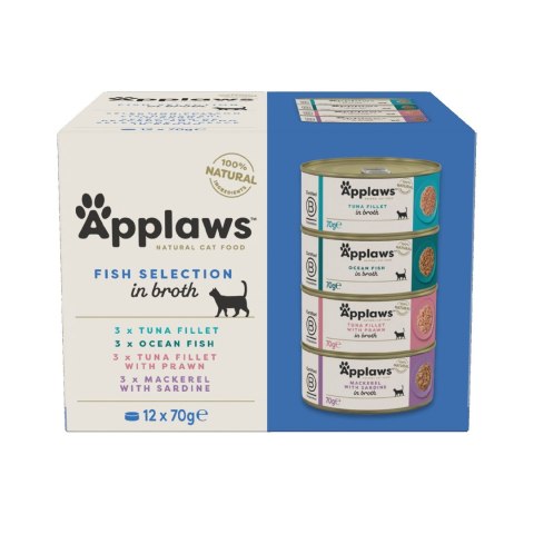 Applaws Cat Tin Multipack Fish Collection 12x70g Applaws Cat Tin Multipack Fish Collection 12x70g