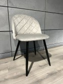 Krzesło tapicerowane GLORIA DIAMOND GREY VELVET OUTLET