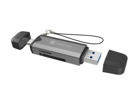 Czytnik kart Natec Scarab 3 USB-A + USB-C SD/MICRO SD USB 3.1 Gen 1 Szary Czytnik kart Natec Scarab 3 USB-A + USB-C SD/MICRO SD USB 3.1 Gen 1 Szary