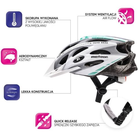 Kask rowerowy Meteor MV29 Drizzle 16918 Kask rowerowy Meteor MV29 Drizzle 16918