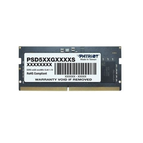 PATRIOT SIGNATURE SO-DIMM DDR5 16GB 5600MHz 1 Rank PATRIOT SIGNATURE SO-DIMM DDR5 16GB 5600MHz 1 Rank