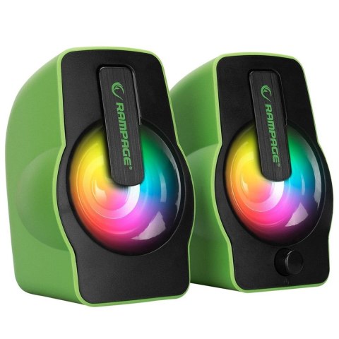 Głośniki komputerowe Rampage RMS-G7 FALSETTO gamingowe 2.0 6W RGB USB Głośniki komputerowe Rampage RMS-G7 FALSETTO gamingowe 2.0 6W RGB USB