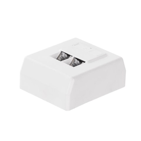 Gniazdo kompletne natynkowe 1xRJ45 8p8c FTP Cat5e Dual Block, skręcane Netrack Gniazdo kompletne natynkowe 1xRJ45 8p8c FTP Cat5e Dual Block, skręcane Netrack