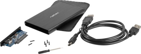 Zewnętrzna obudowa dysku Natec Rhino SATA 2.5cala USB 2.0 Slim czarny Zewnętrzna obudowa dysku Natec Rhino SATA 2.5cala USB 2.0 Slim czarny