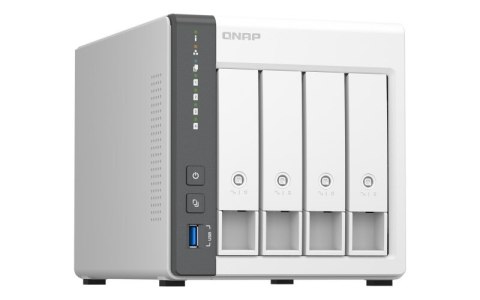 Qnap TS-433-4G, Tower, 4 x 2.5"/3.5" SATA , ARM 2.0GHz Quad core, 4GB, 1 x 2.5GbE + 1 x GbE, External adapter (PSU) Qnap TS-433-4G, Tower, 4 x 2.5"/3.5" SATA , ARM 2.0GHz Quad core, 4GB, 1 x 2.5GbE + 1 x GbE, External adapter (PSU)