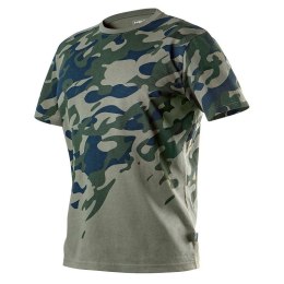 T-SHIRT ROBOCZY Z NADRUKIEM CAMO, ROZM.L
