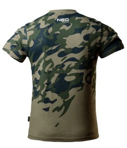 T-SHIRT ROBOCZY Z NADRUKIEM CAMO, ROZM.M
