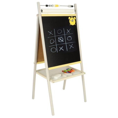 Tablica suchościeralna kredowa dwustronna z liczydłem półką szary 45 x 40 x 100 cm Tablica suchościeralna kredowa dwustronna z liczydłem półką szary 45 x 40 x 100 cm