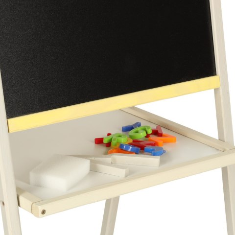 Tablica suchościeralna kredowa dwustronna z liczydłem półką szary 45 x 40 x 100 cm Tablica suchościeralna kredowa dwustronna z liczydłem półką szary 45 x 40 x 100 cm