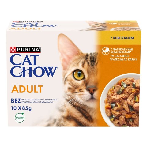PURINA Cat Chow Kurczak, cukinia - mokra karma dla kota - 10x85 g PURINA Cat Chow Kurczak, cukinia - mokra karma dla kota - 10x85 g