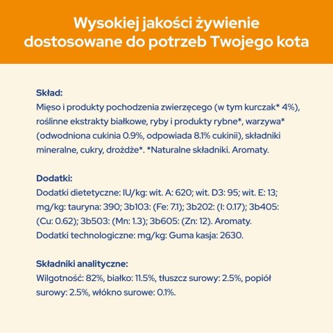 PURINA Cat Chow Kurczak, cukinia - mokra karma dla kota - 10x85 g PURINA Cat Chow Kurczak, cukinia - mokra karma dla kota - 10x85 g
