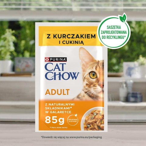 PURINA Cat Chow Kurczak, cukinia - mokra karma dla kota - 10x85 g PURINA Cat Chow Kurczak, cukinia - mokra karma dla kota - 10x85 g