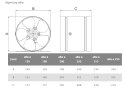 WENTYLATOR KANAŁOWY PRZEMYSŁOWY ARW 350, METALOWY