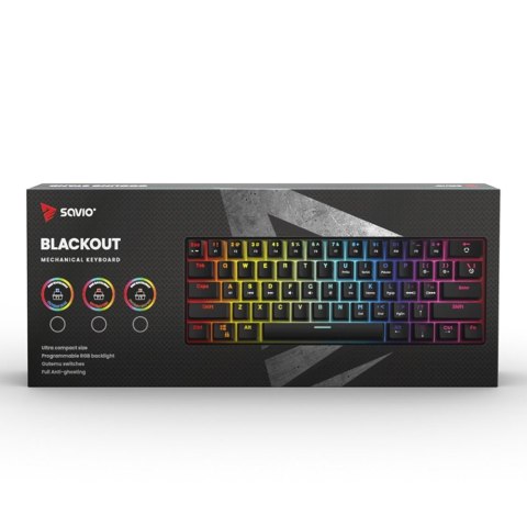 SAVIO KLAWIATURA MECHANICZNA BLUE OUTEMU BLACKOUT SAVIO KLAWIATURA MECHANICZNA BLUE OUTEMU BLACKOUT