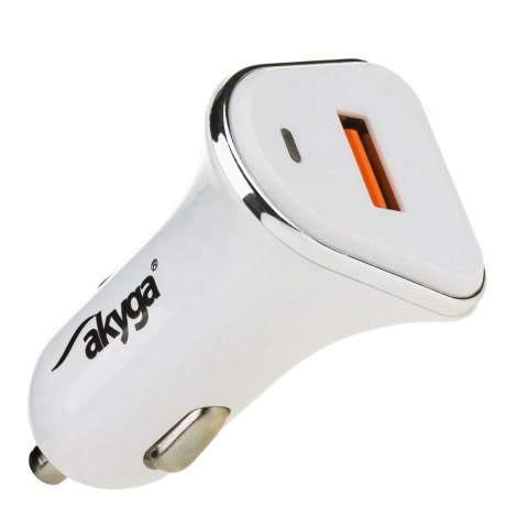 Ładowarka samochodowa Akyga AK-CH-07 12V USB 3000mA biała Quick Charge 3.0 Ładowarka samochodowa Akyga AK-CH-07 12V USB 3000mA biała Quick Charge 3.0