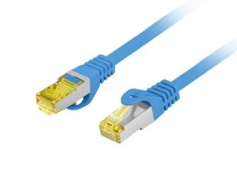 Patchcord Lanberg S/FTP kat.6A 10m LSZH CU fluke passed niebieski