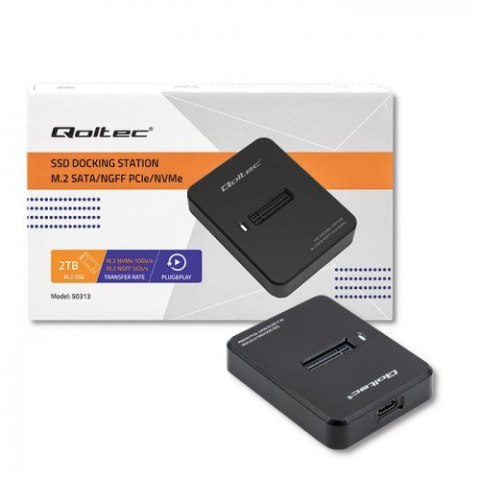 QOLTEC STACJA DOKUJĄCA DYSKÓW SSD M.2 SATA/PCIE | NGFF/NVME | USB 3.1 QOLTEC STACJA DOKUJĄCA DYSKÓW SSD M.2 SATA/PCIE | NGFF/NVME | USB 3.1