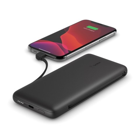 Powerbank Belkin BOOSTCHARGE Plus 10K USB-C Power Bank with Integrated Cables Lightning and USB-C 10000mAh 18W Black Powerbank Belkin BOOSTCHARGE Plus 10K USB-C Power Bank with Integrated Cables Lightning and USB-C 10000mAh 18W Black